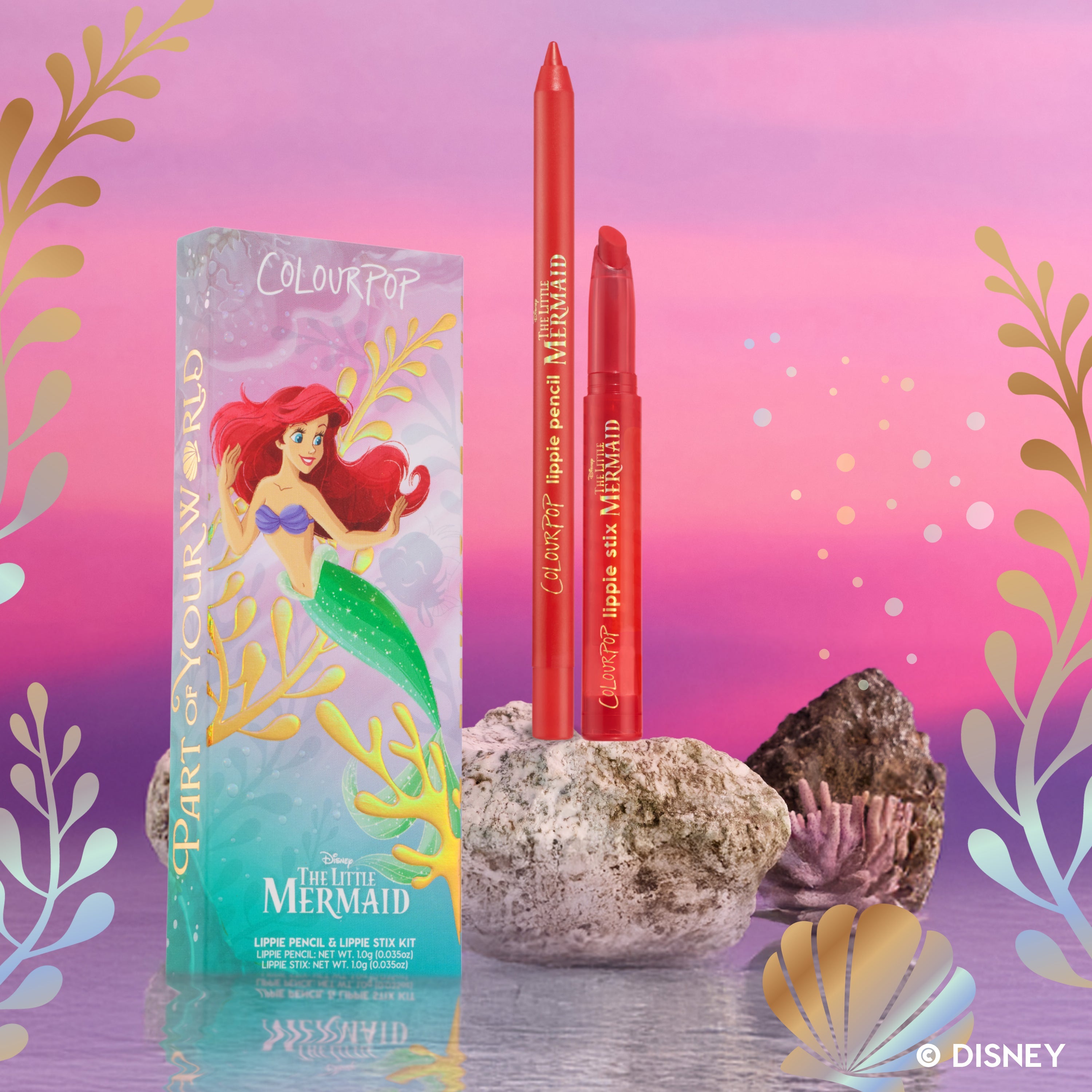 The Little Mermaid Lip Liner & Lipstick Set - ColourPop